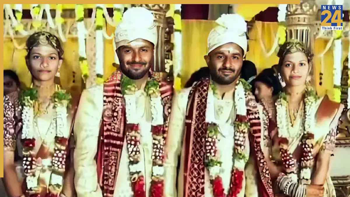double twin wedding