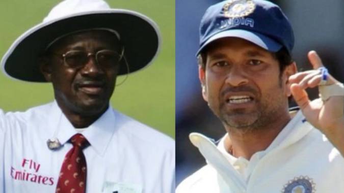 Sachin Tendulkar and Steve Bucknor-1-2