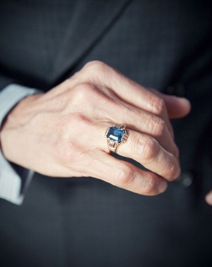 Amitabh Bachchan Blue Sapphire Ring, (1)-1-2-3-4-5