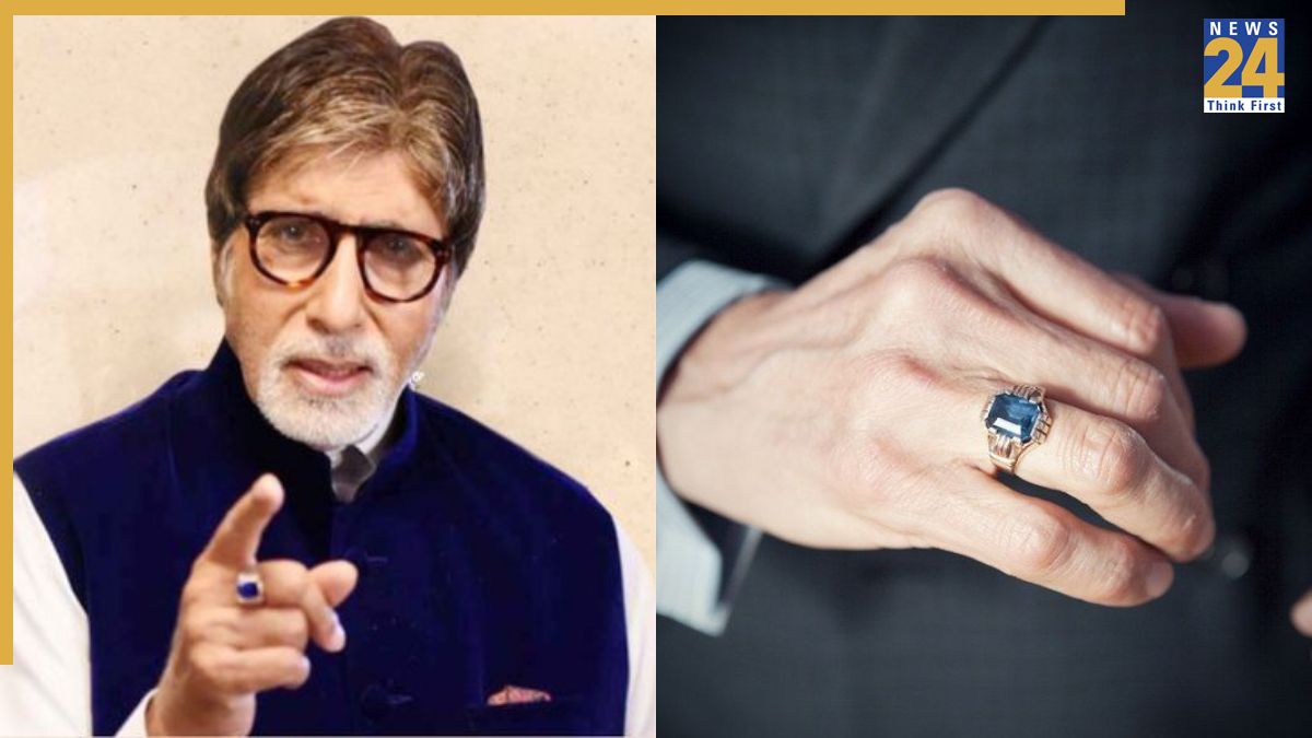 Amitabh Bachchan Blue Sapphire Ring, (1)-1
