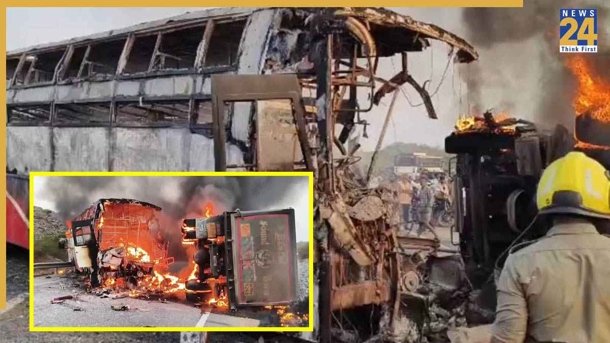 आंध्र प्रदेश में भीषण हादसा, बस में लगी आग में जिंदा जले 13 यात्री, PM ने जताया शोक