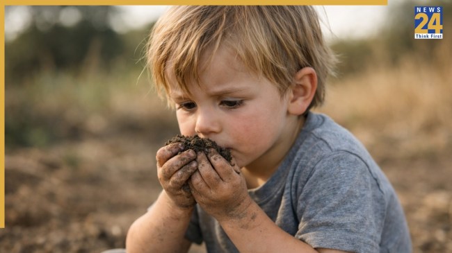 Child Eating Mud Habit