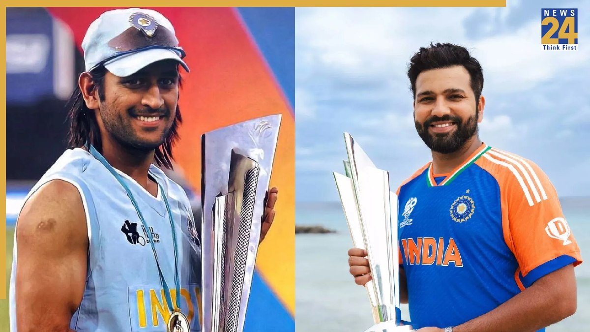 MS Dhoni and Rohit Sharma-1