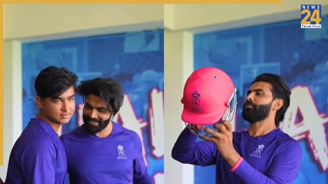 Ravindra Jadeja and Vaibhav Suryavanshi