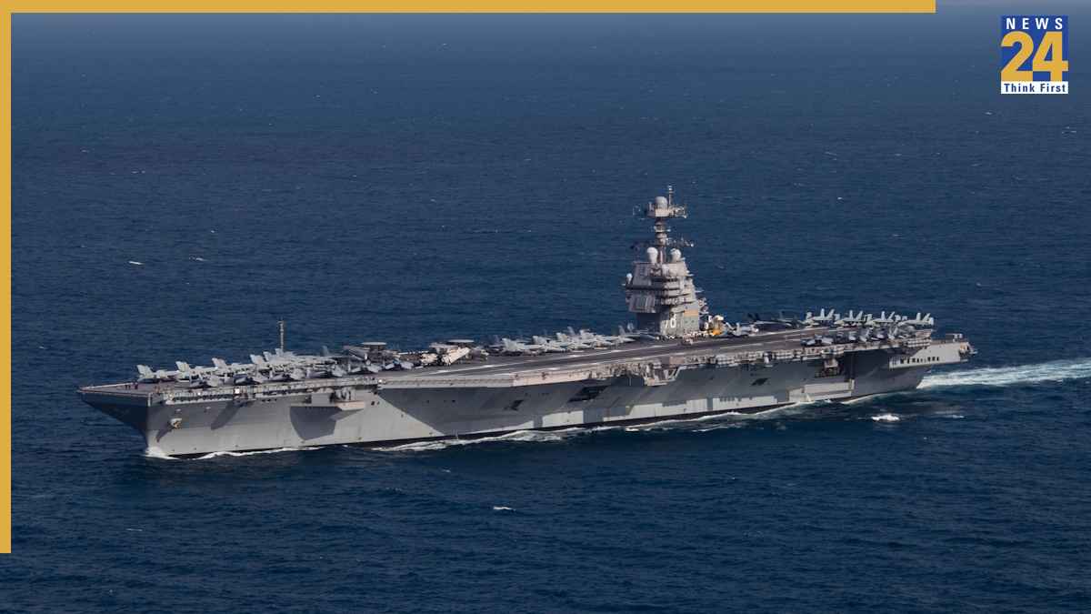 अमेरिका के सबसे बड़े वॉरशिप गेराल्ड में लगी आग, लाल सागर में ऑपरेशन के दौरान हुई घटना
