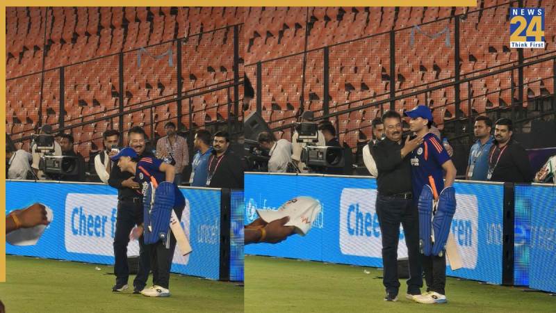 abhishek sharma with his father