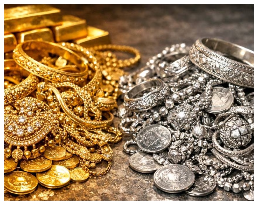 gold silver rate down today -1-2-3