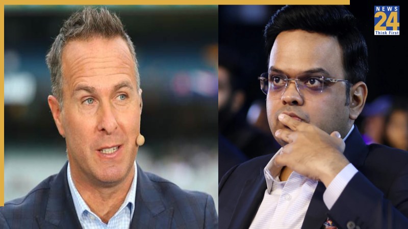 Michael Vaughan and Jay Shah