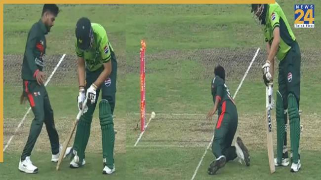 pak-vs-ban (7) Salman Agha Run Out Controversy