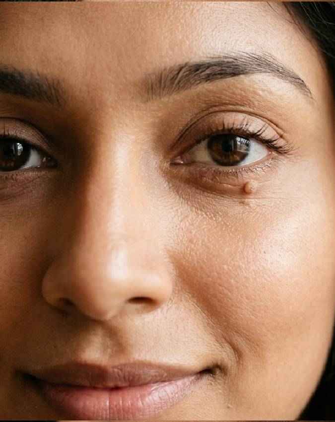 आंखों के पास मस्सा