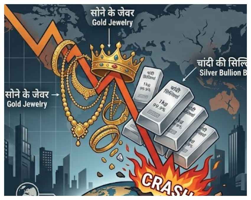सोने और चांदी की कीमतों में गिरावट 