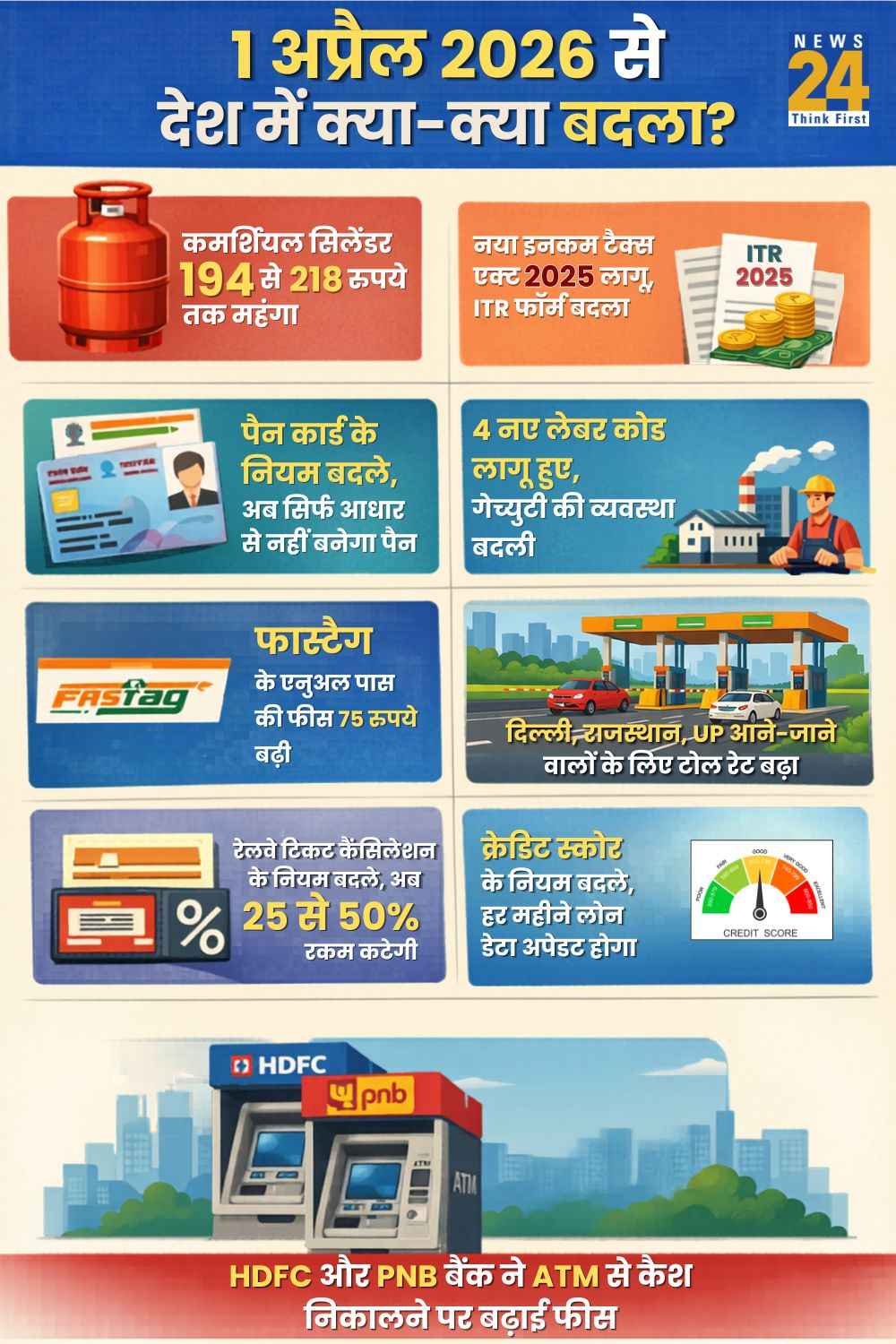 एक नजर में देखें, आज से क्‍या क्‍या बदला 