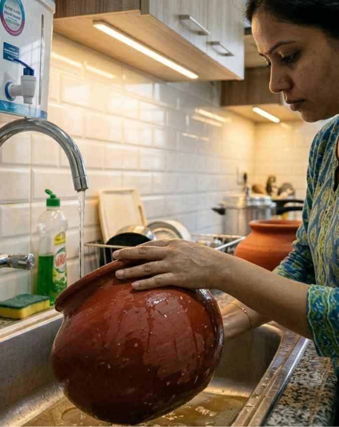 पानी में भिगोकर रखें 