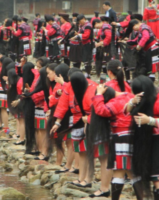 How do the Yao women use rice water-1-2