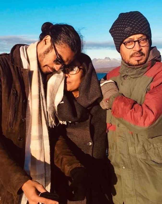 मां-बेटे संग इरफान