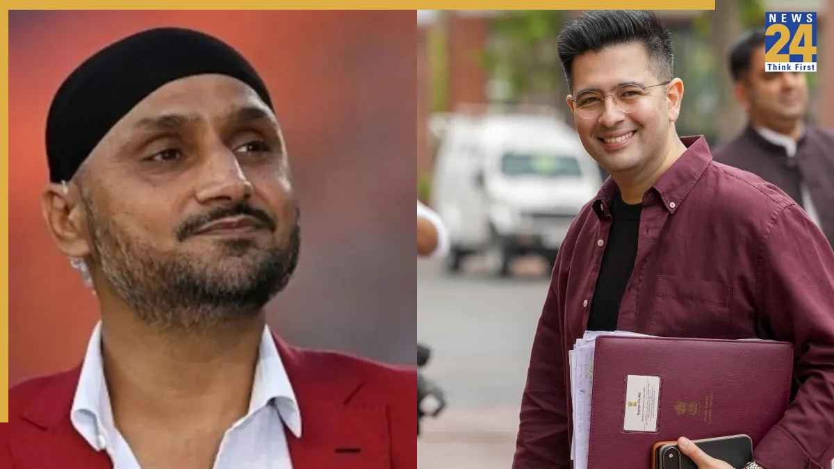 Harbhajan Singh and Raghav Chadha