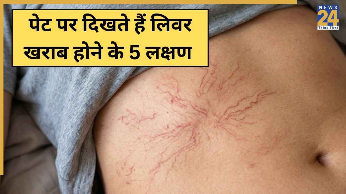 Liver damage signs on stomach