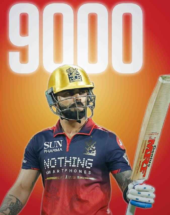 कोहली ने IPL में पूरे किए 9000 रन
