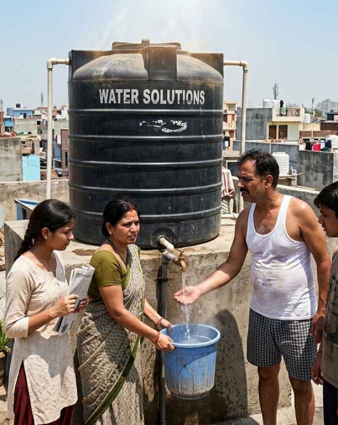 छत पर रखी टंकी का पानी हो रहा है गर्म