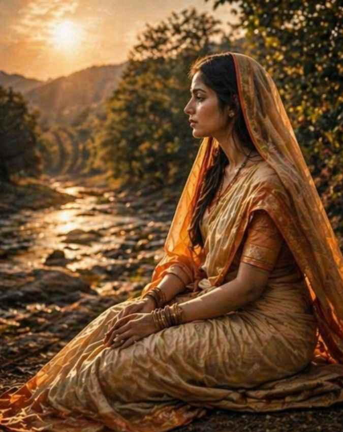 दिव्य साड़ी की कहानी