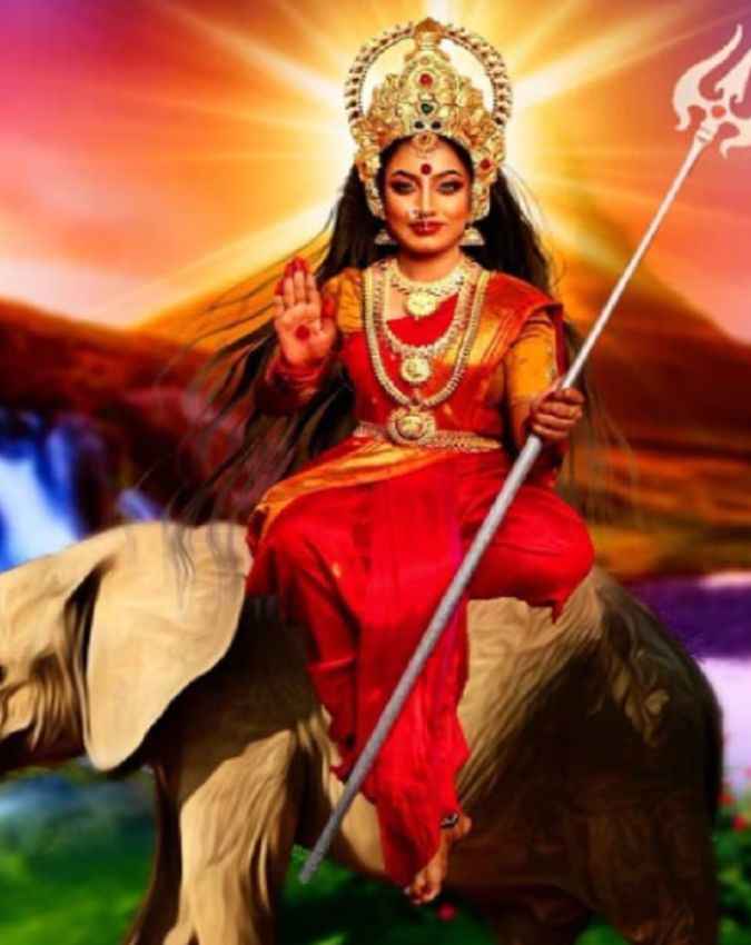 हाथी पर होगा मां दुर्गा का आगमन