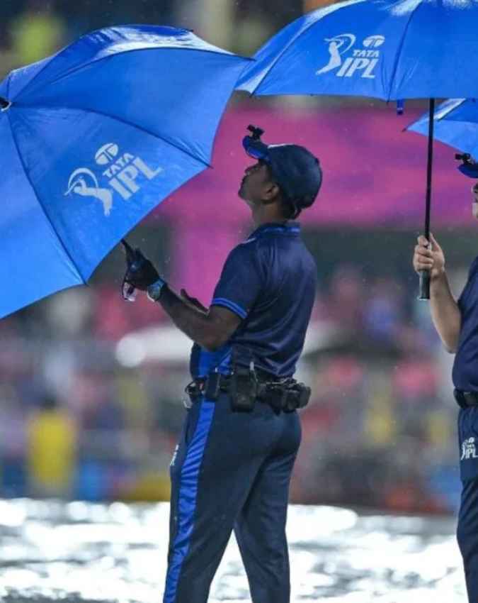 RR vs MI मैच में बारिश बनी थी बाधा