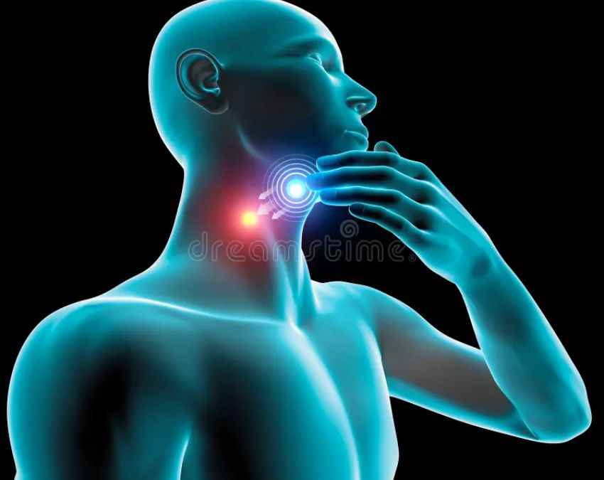 गले में खराश और सूजन