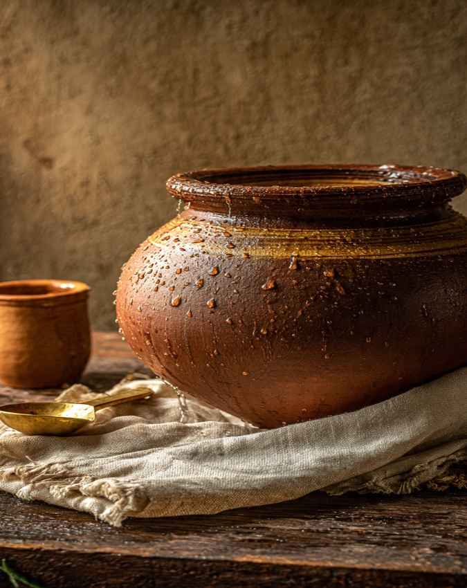 कॉटन के कपड़े से लपेटकर रखे