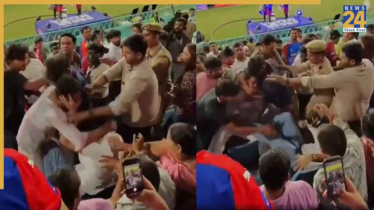 LSG vs DC मैच में हाई वोल्टेज ड्रामा! स्टैंड्स में जमकर चले लात-घूंसे, पुलिस को करना पड़ा बीच-बचाव, देखें VIDEO