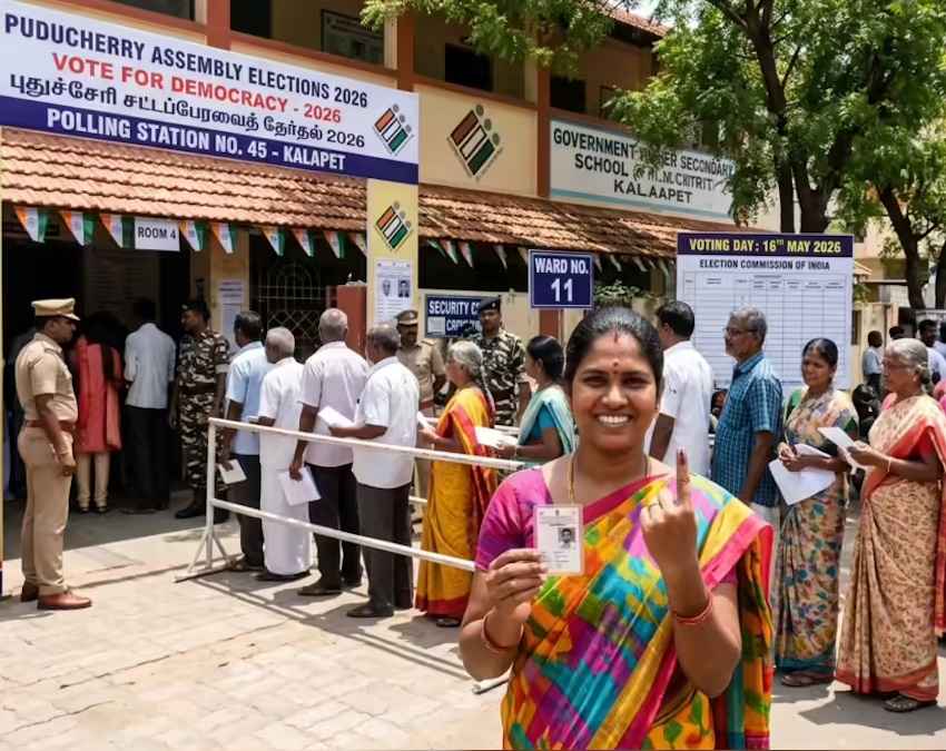 पुडुचेरी में सबसे अधिक 89.20 प्रतिशत मतदान
