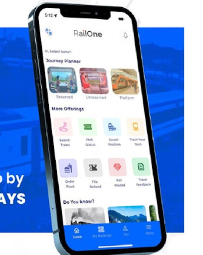 Railone App offers three percent discount on unreserved Train Ticket-1-2-3-4-5