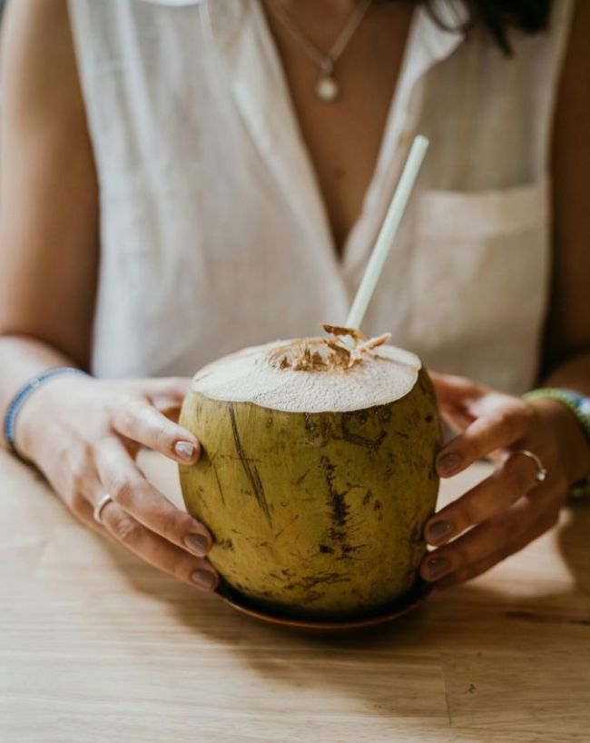 coconut water drinking from coconut-1-2-3-4