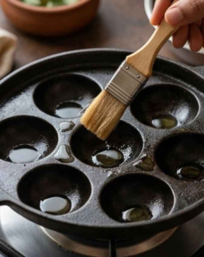 पड्डू पैन गर्म करें