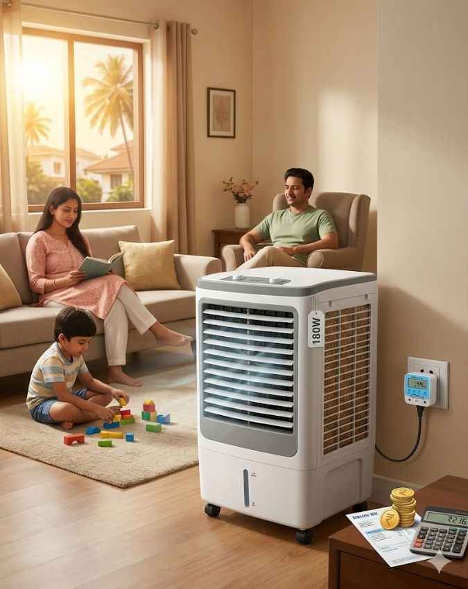 180W कूलर का मासिक खर्च