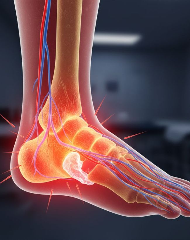 Disease signs on feel swollen feet-1-2-3