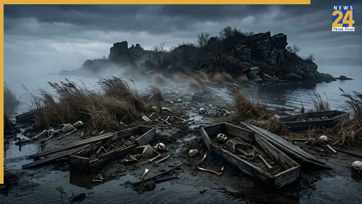 Mysterious Island With Human Skeletons