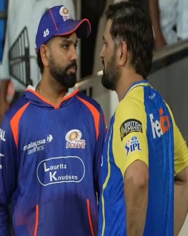 MS Dhoni and Rohit Sharma-1-2