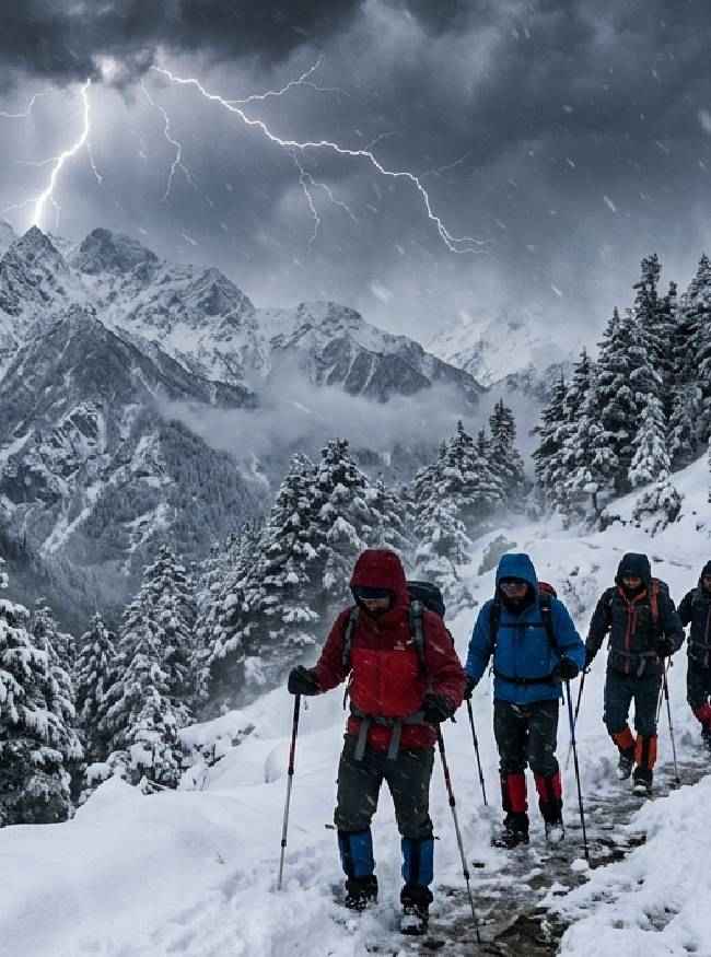 बारिश और बर्फबारी की चेतावनी