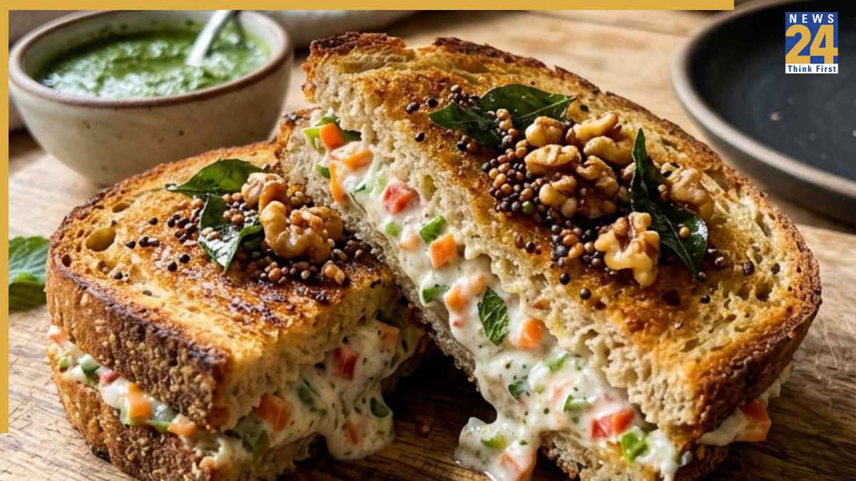 Walnut Curd Sandwich Recipe