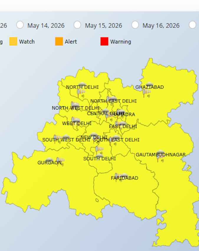 Delhi NCR में येलो अलर्ट जारी