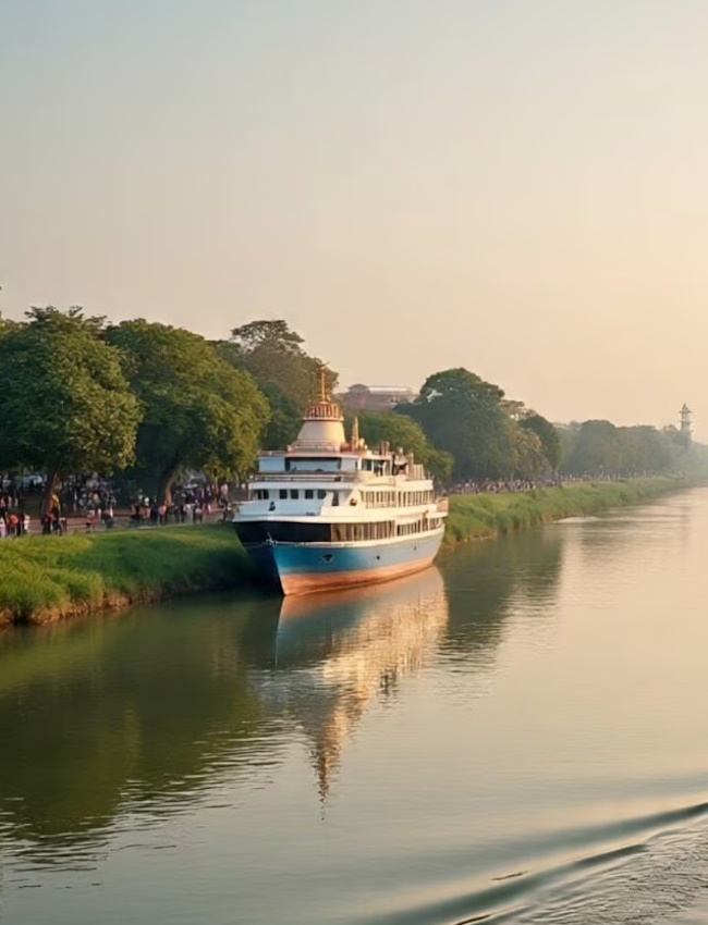 Namo Yamuna Cruise starts, delhi Namo Yamuna Cruise, Sonia Vihar Namo Yamuna Cruise, Namo Yamuna Cruise Jagatpuri, Yamuna cruise service, Delhi government, Wazirabad Barrage, Namo Yamuna Cruise ticket rates-1-2-3-4-5