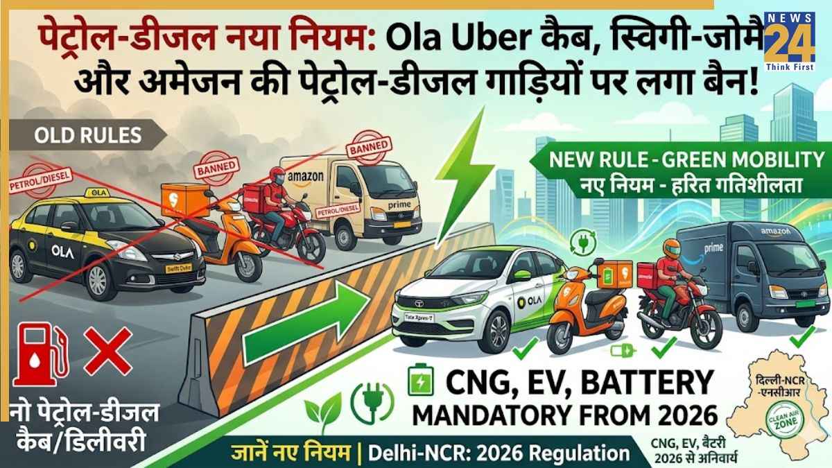 Petrol Diesel New Rule: ओला-Uber, स्विगी-जोमैटो और अमेजन की पेट्रोल-डीजल गाड़ियों पर लगा बैन! जानें नए न‍ियम