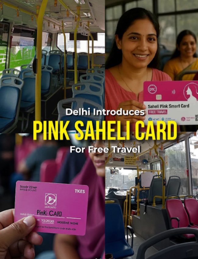 Pink Saheli Smart Cards, Delhi Transport Corporation, President Droupadi Murmu, Pink National Common Mobility Card, female bus passengers, mandatory for free travel-1-2-3