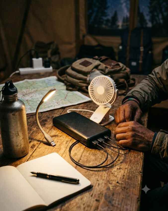USB फैन और LED लाइट भी चलेंगे पावरबैंक से