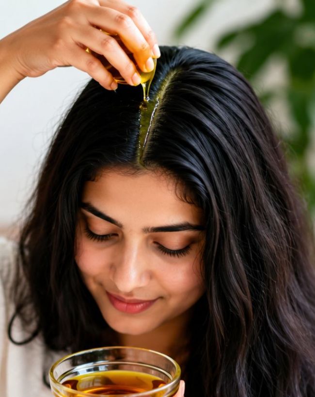 Is it good to put oil on hair overnight-1-2
