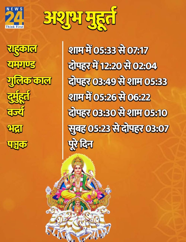 7 June 2026 Ka Ashubh Muhurat