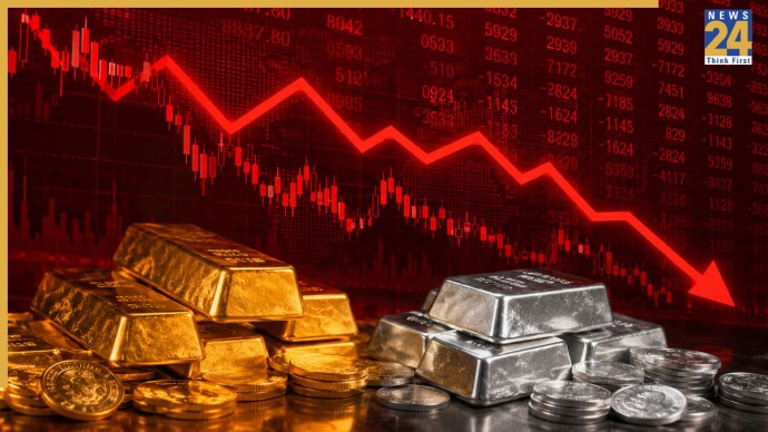 Gold Silver Rates crash, MCX Gold Silver Rates, Gold rate down, silver rate down, Master Capital Services, Prithvifinmart Commodity Research