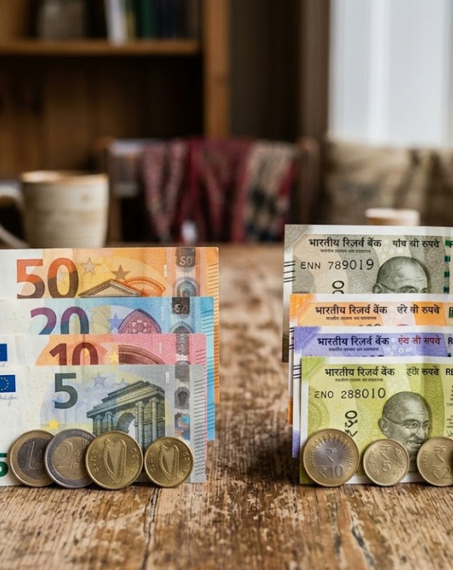 Ireland Currency and Indian Rupees-1-2-3-4-5-6-7
