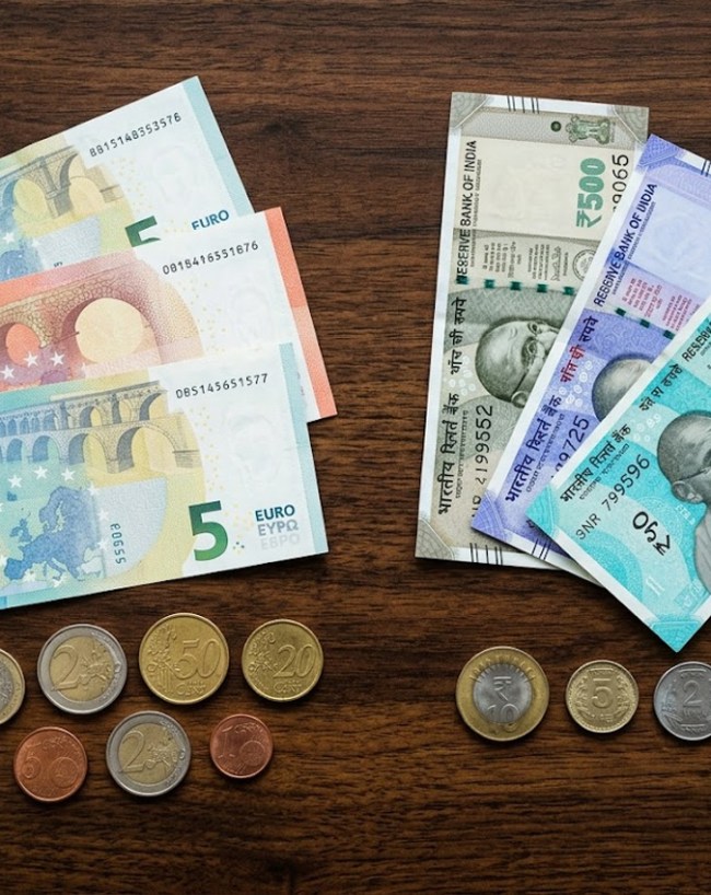 Ireland Currency and Indian Rupees-1-2-3