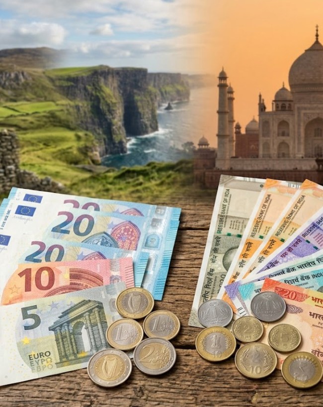 Ireland Currency and Indian Rupees-1-2